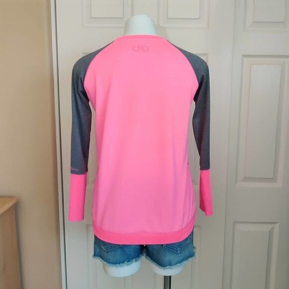 Under Armour striped high low stretch athletic top - Picture 4 of 8